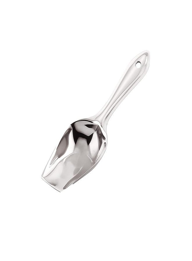 GS KITCHENWARE GS Stainless Steel Grocery Scoop Spoon for Flour, Rice, Sugar, Pulses, Candy & Spices - Small Size L 16.8 cm, Silver, Set of 1. - Image 3